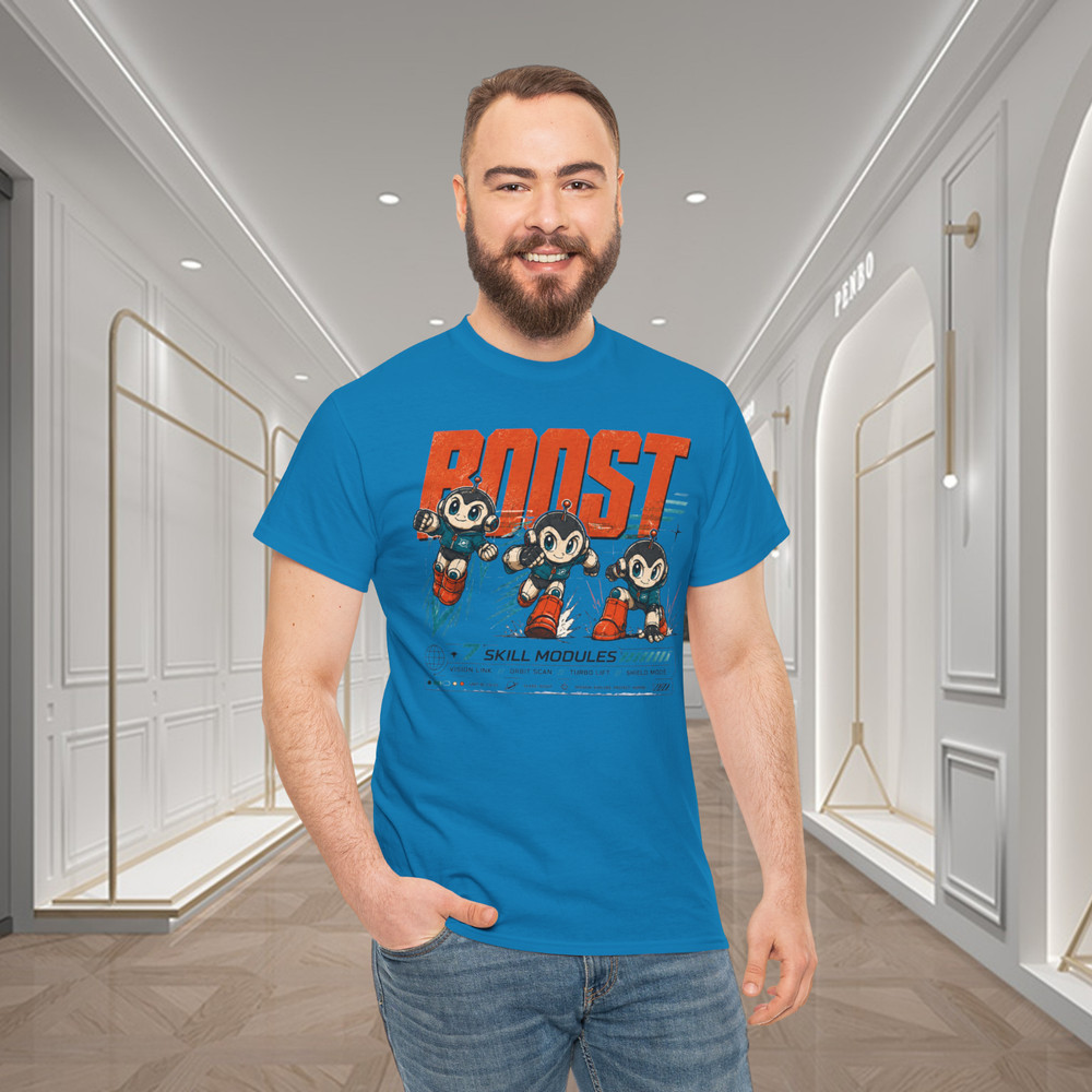Boost Skill Modules Cosmo Dash Robot Graphic T-Shirt