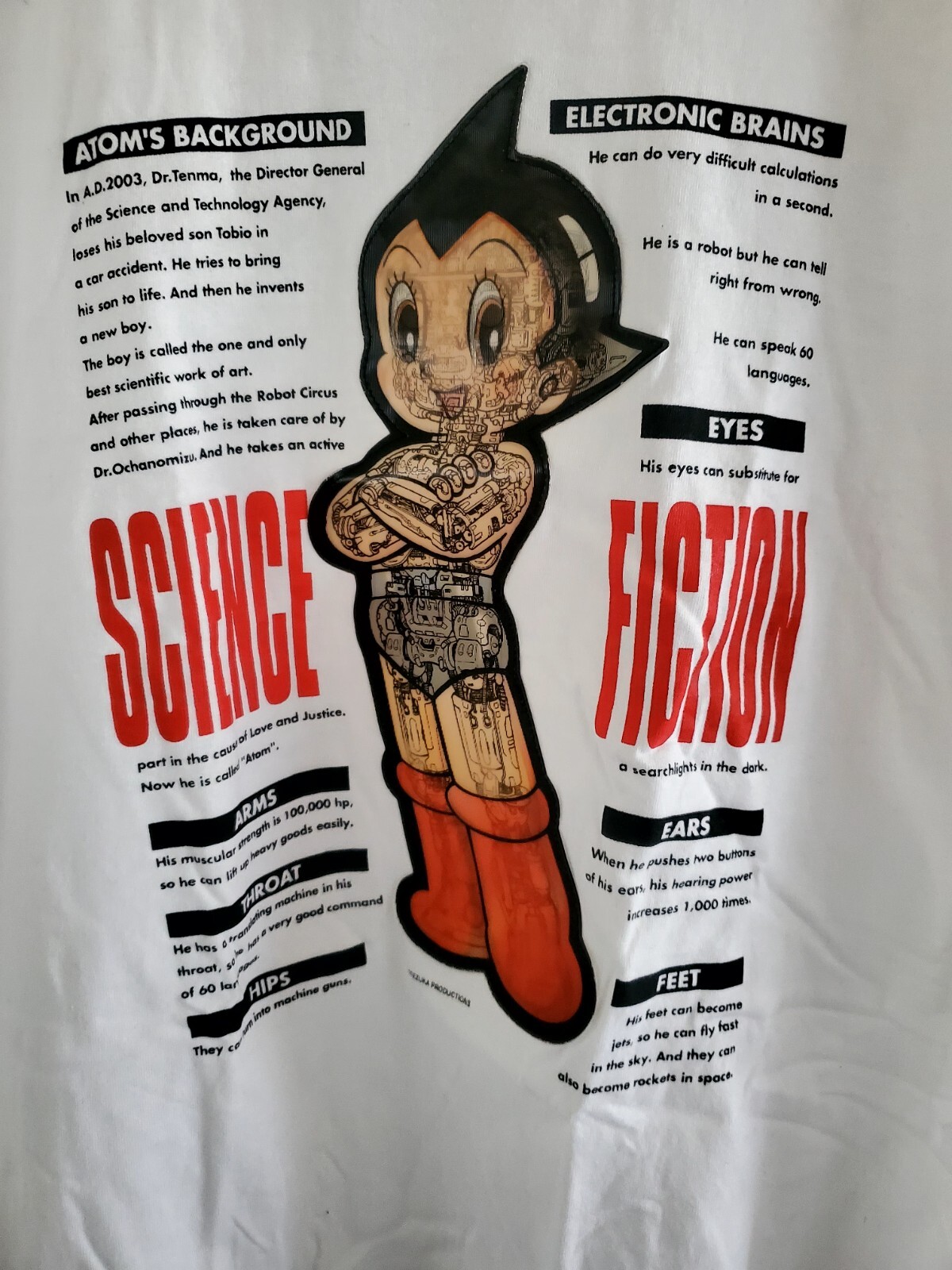 Astro Boy Tezuka Mighty Atom 3D Hologram Men’s White T-Shirt Size XL Japan gallery