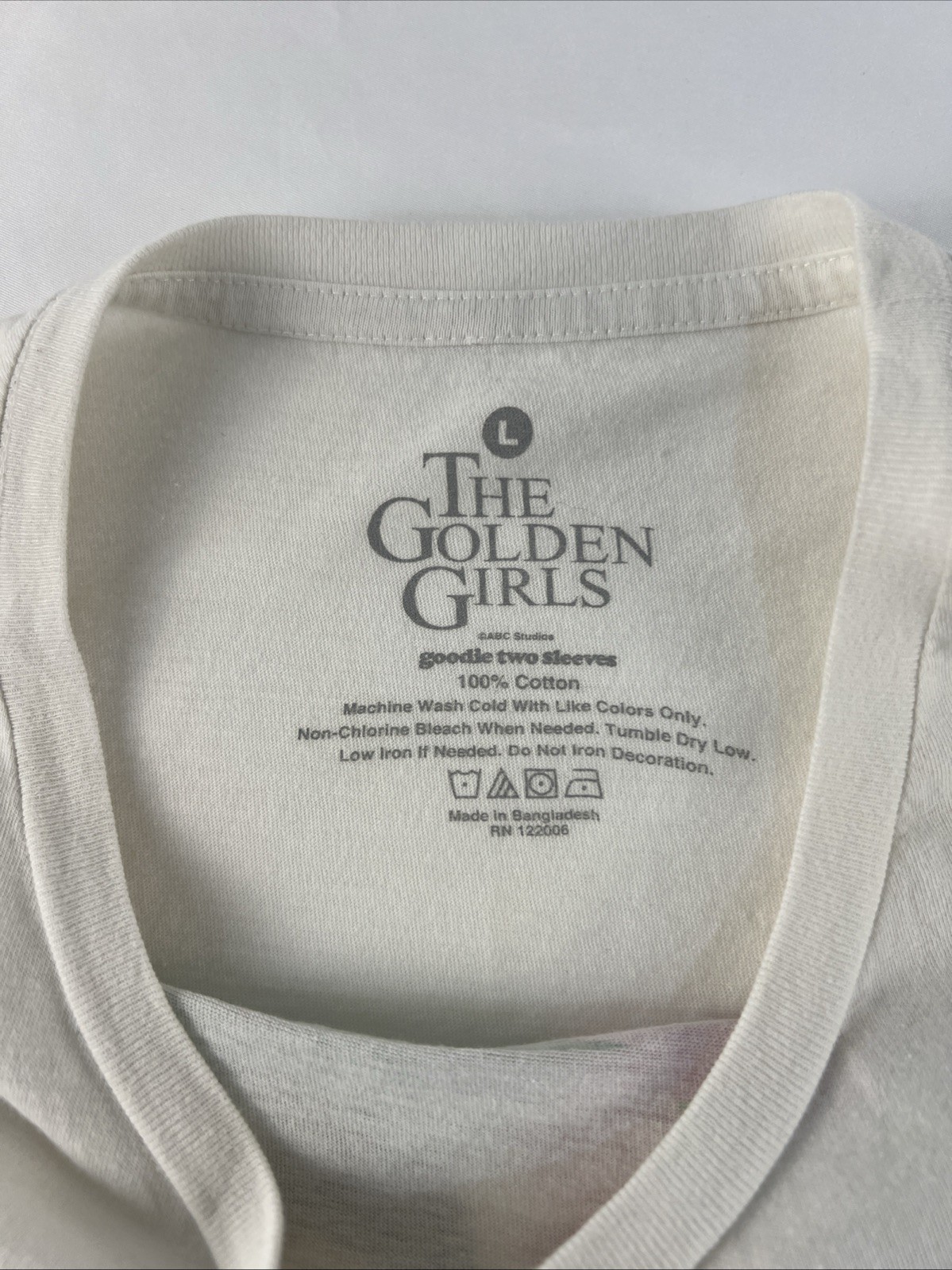The Golden Girls TV Show Stay Golden Flowers White Shirt Adult Size Large gallery