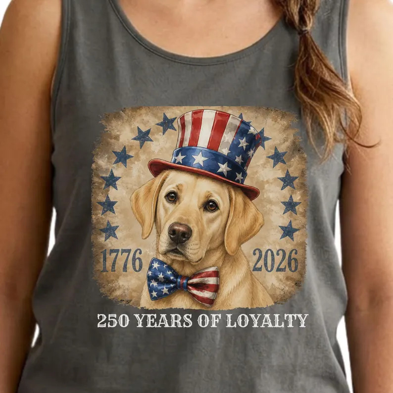 Yellow Lab Patriotic Tank Top gallery