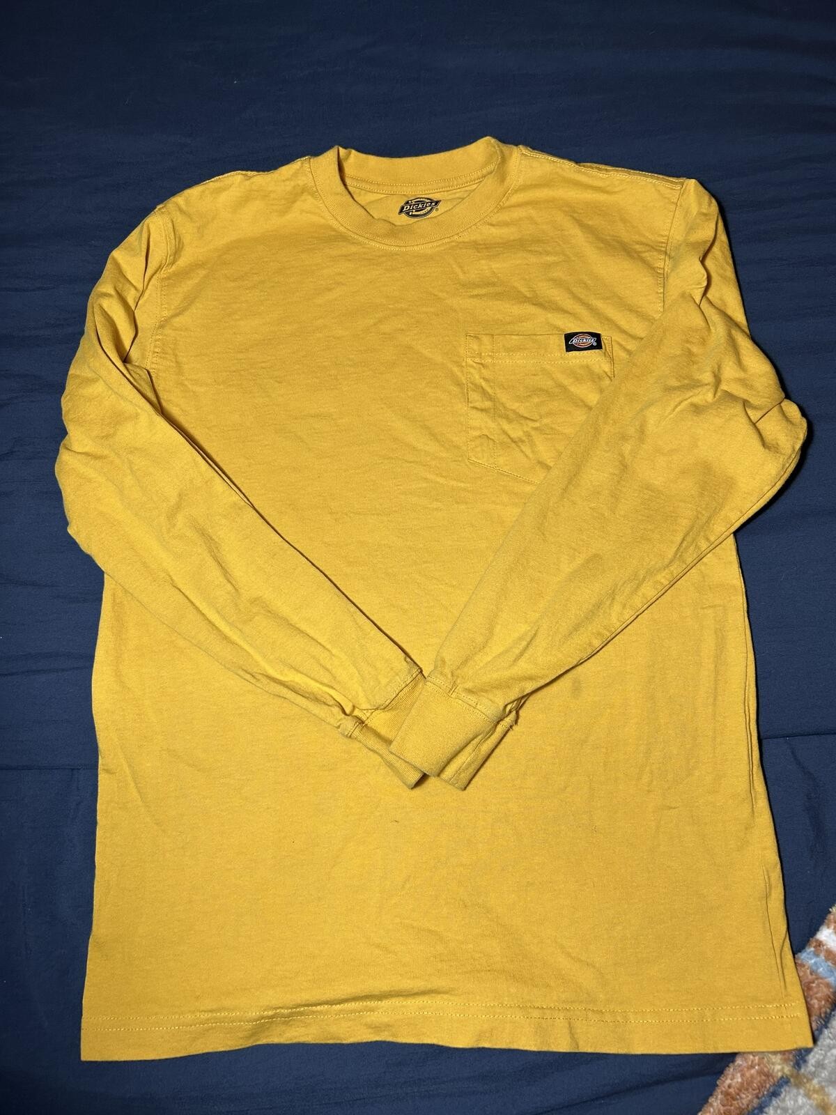 Dickies Yellow Long Sleeve Pocket T-Shirt Size S/P gallery
