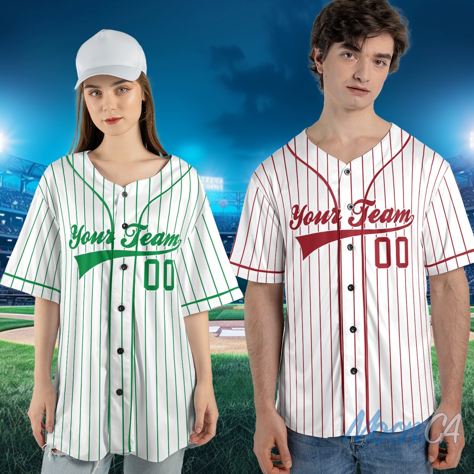 Custom Team Name Number Baseball Jersey Pinstripe Custom Baseball Jersey for Men gallery