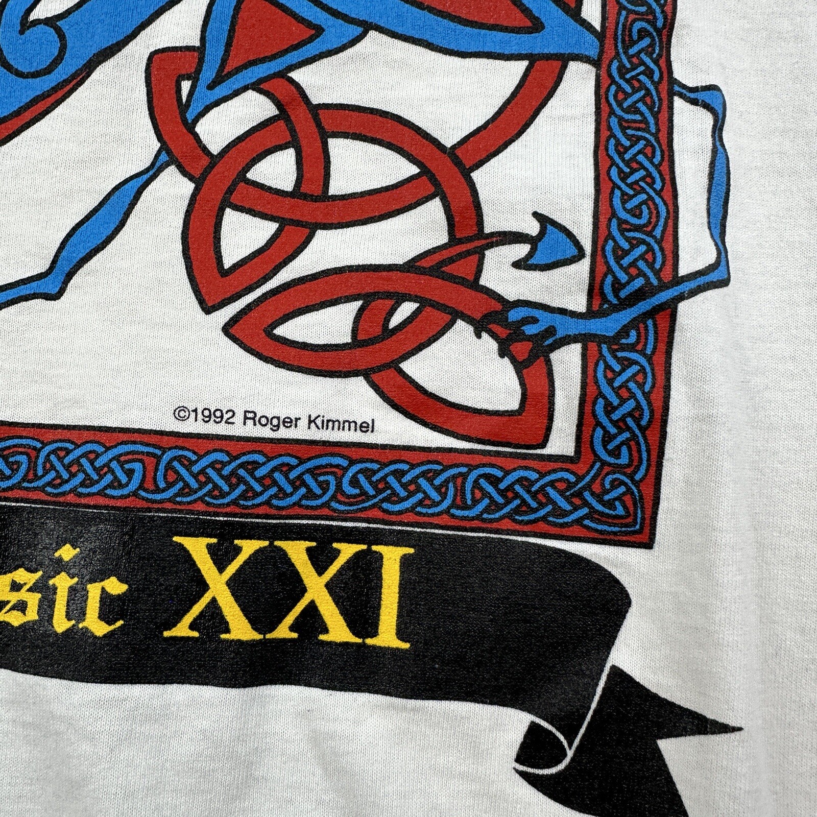 VTG Pennsic XXI Celtic Design Shirt - Sz M - Stained Singled Stitch See Pics gallery