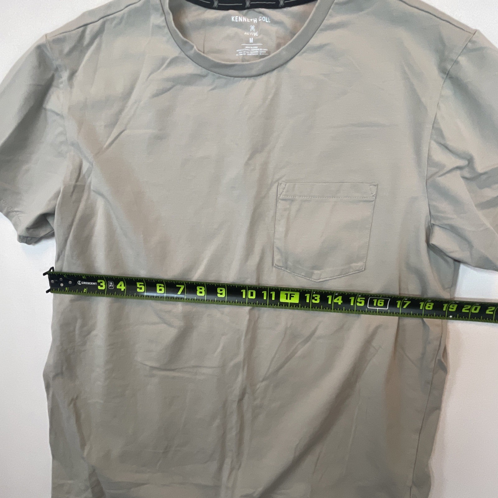 Kenneth Cole Men's Green Stretch T-Shirt Slim Fit Organic Cotton Blend M gallery