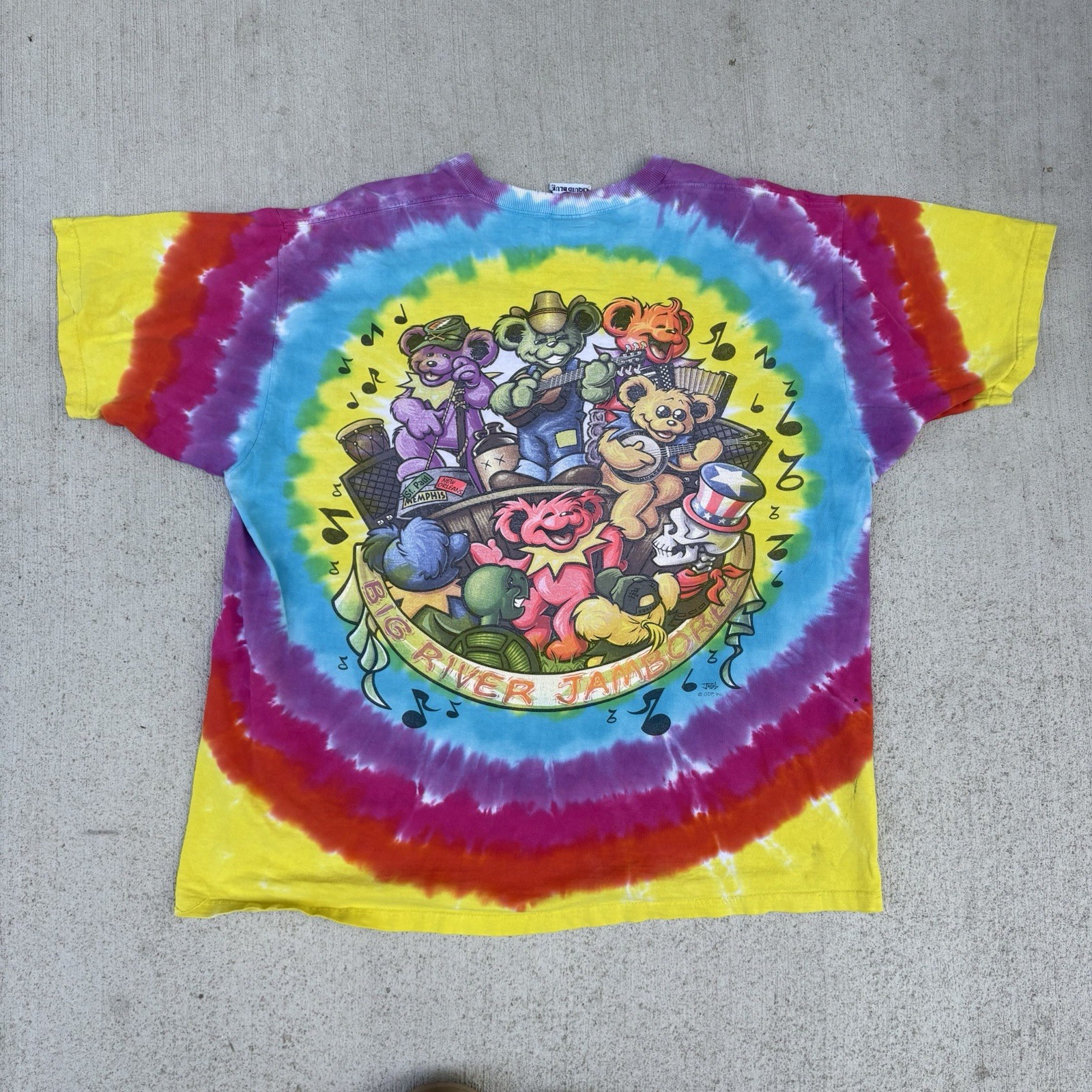 Liquid Blue Grateful Dead Big River Jamboree Tie-Dye T Shirt Size L gallery