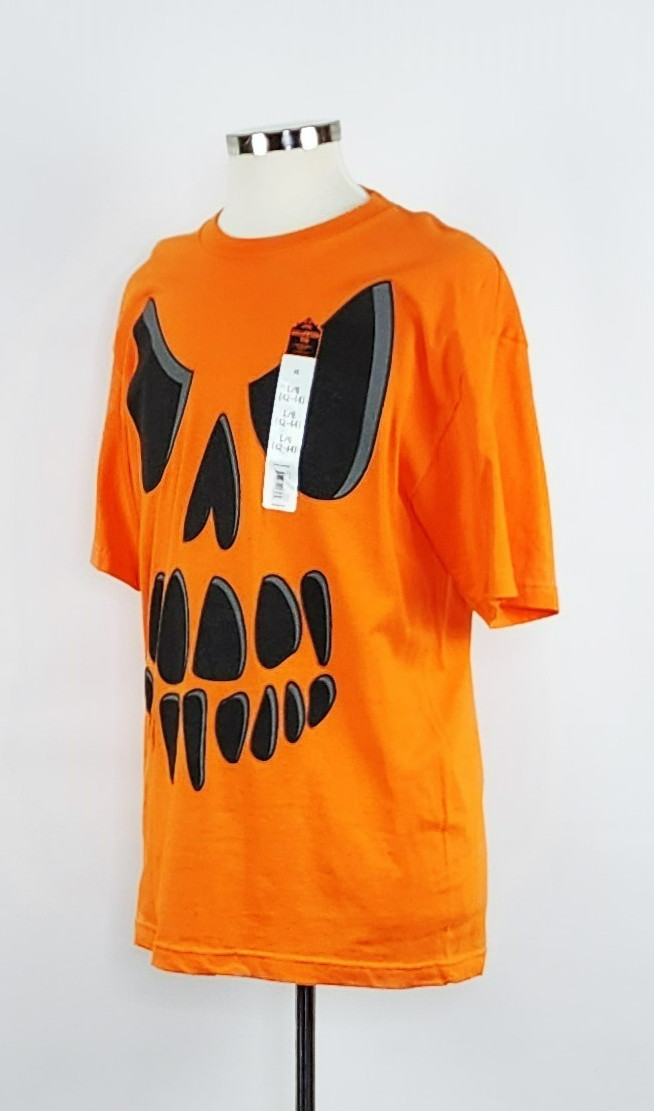 Halloween Tee Orange Jack-O-Lantern T-Shirt Men's Size Large New gallery