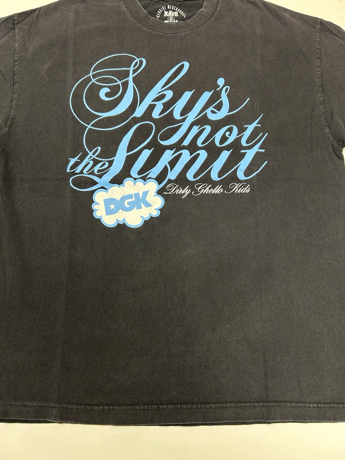 Vintage DGK Dirty Ghetto Kids Sky’s Not The Limit Skate Tee Skateboarding XL 00s gallery