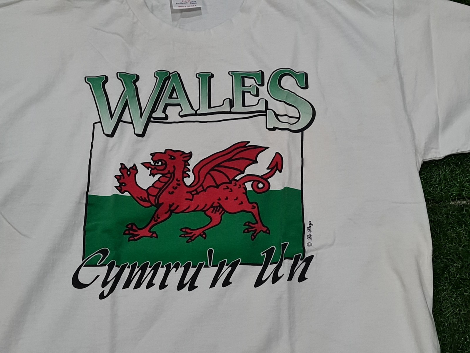 90's CYMRU WALES UNITED KINGDOM DRAGON SINGLE STITCH T-SHIRT SIZE XL (23×30) USA gallery