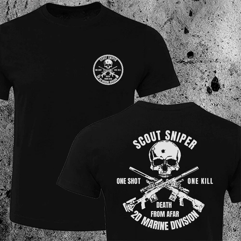 USMC Marine Corps Scout Sniper Camp 2d marine T-Shirt USA Size gallery