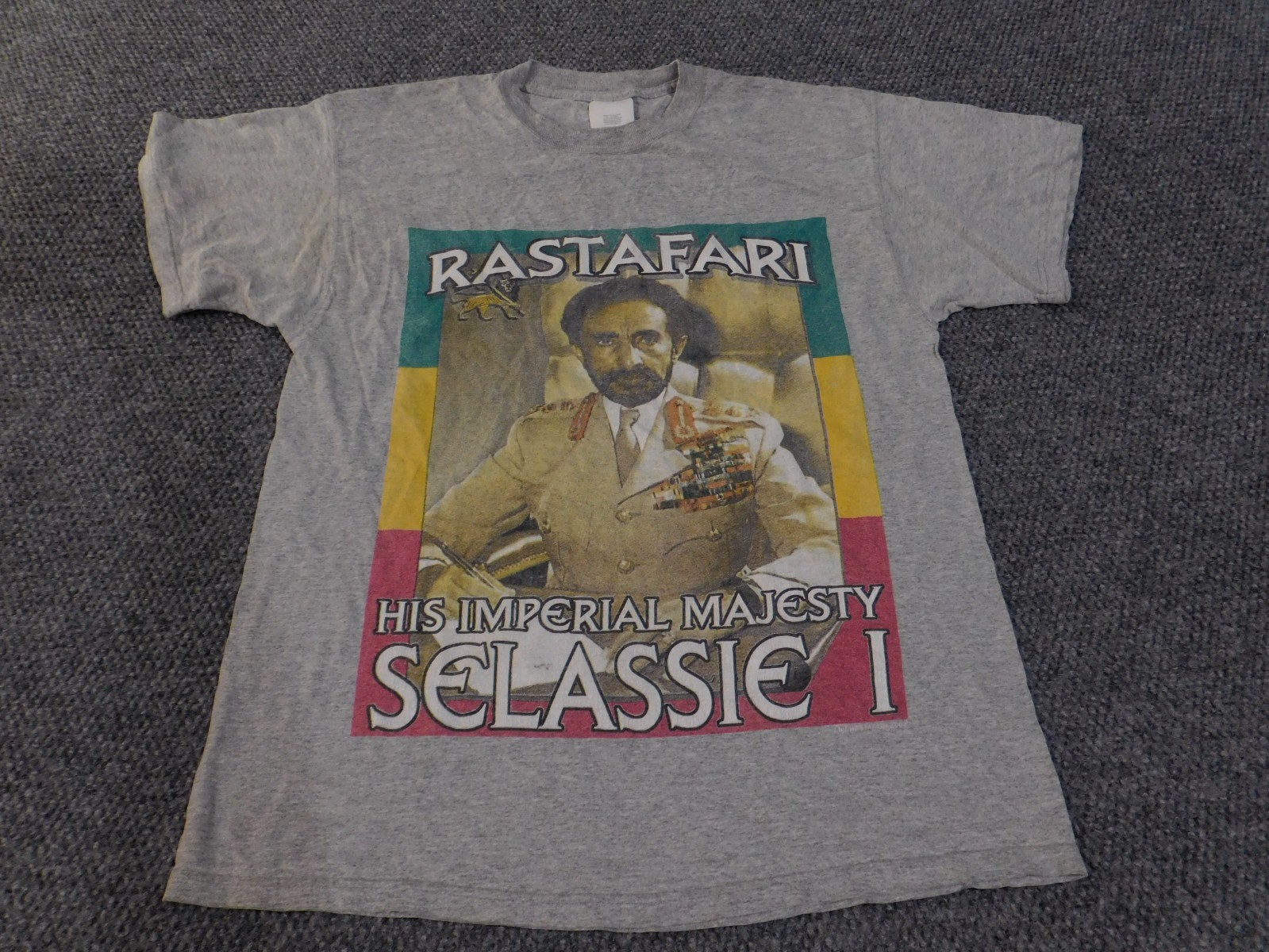 Vintage Rastafari Selassie I Shirt Mens XL Gray His Imperial Majesty Reggae 2003 gallery
