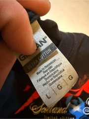 Scottland rising 700 Black Graphic Tee with Red and Blue 700 Design