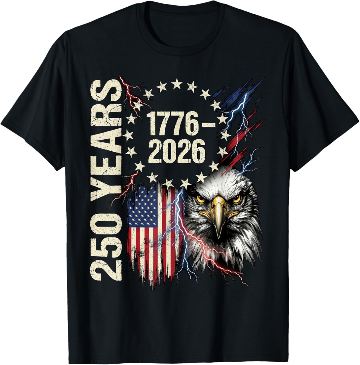 250th Anniversary USA Patriotic Eagle American 4th of July T-Shirt