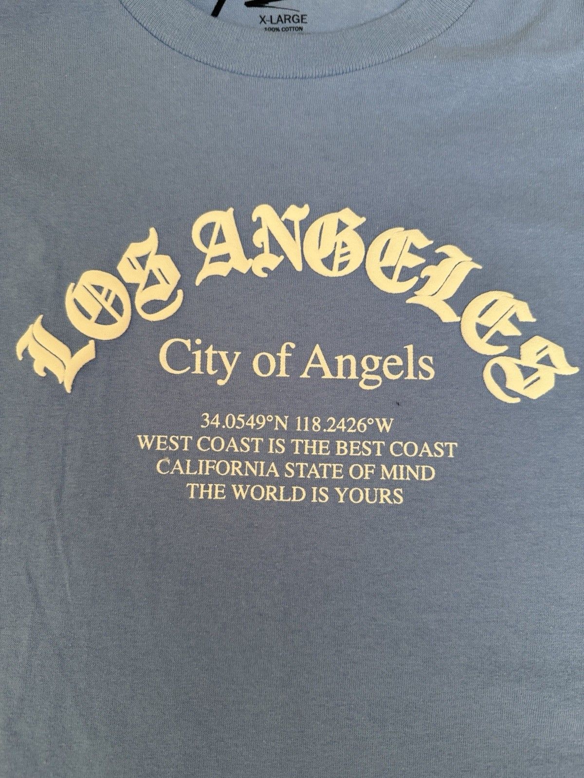 Popular Poison Los Angeles Graphic T-Shirt Men’s XL Light Blue Streetwear NEW gallery