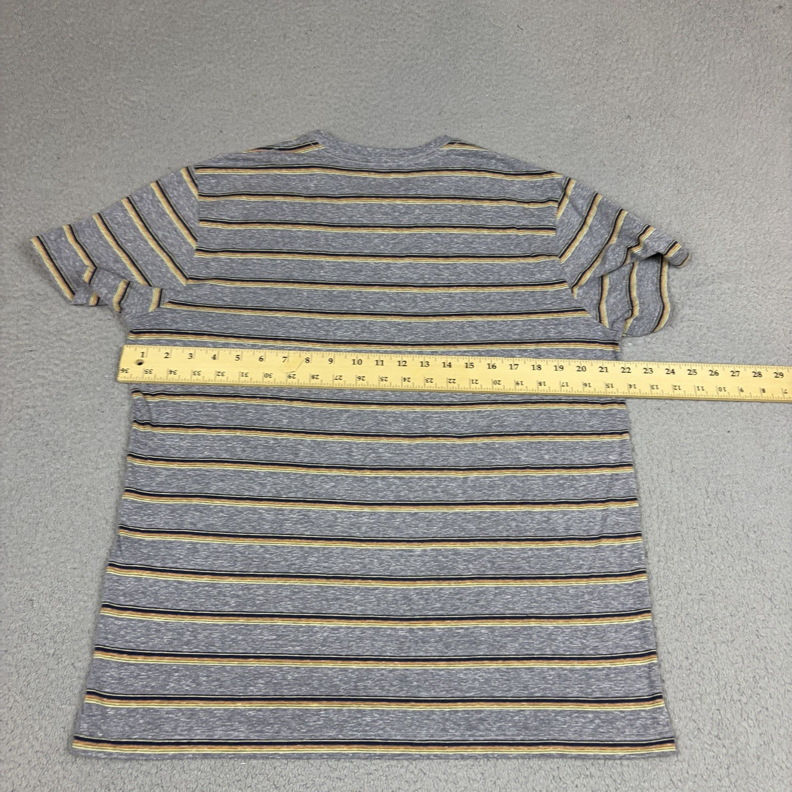 Marine Layer T Shirt Mens M / L Gray Black Striped Cotton Blend Casual Tee gallery