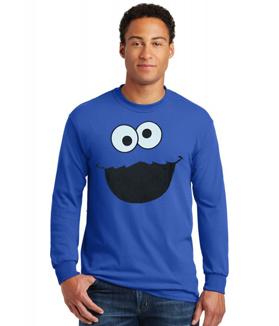 Sesame Street Cookie Monster Face Long Sleeve T-Shirt gallery