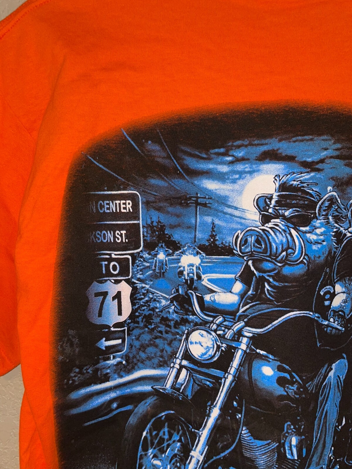 2009 Fayettevilla AK Arkansas Orange Motorcycle Biker Shirt Tee 2000s M Medium gallery