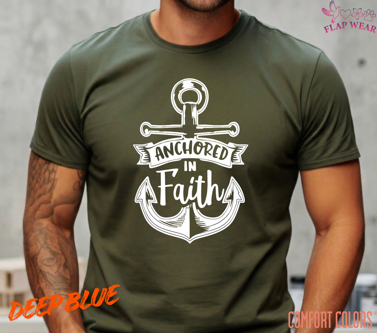 Unisex Anchored In Faith T-Shirt, Men T shirt,Women T shirt Gift Christian Top gallery