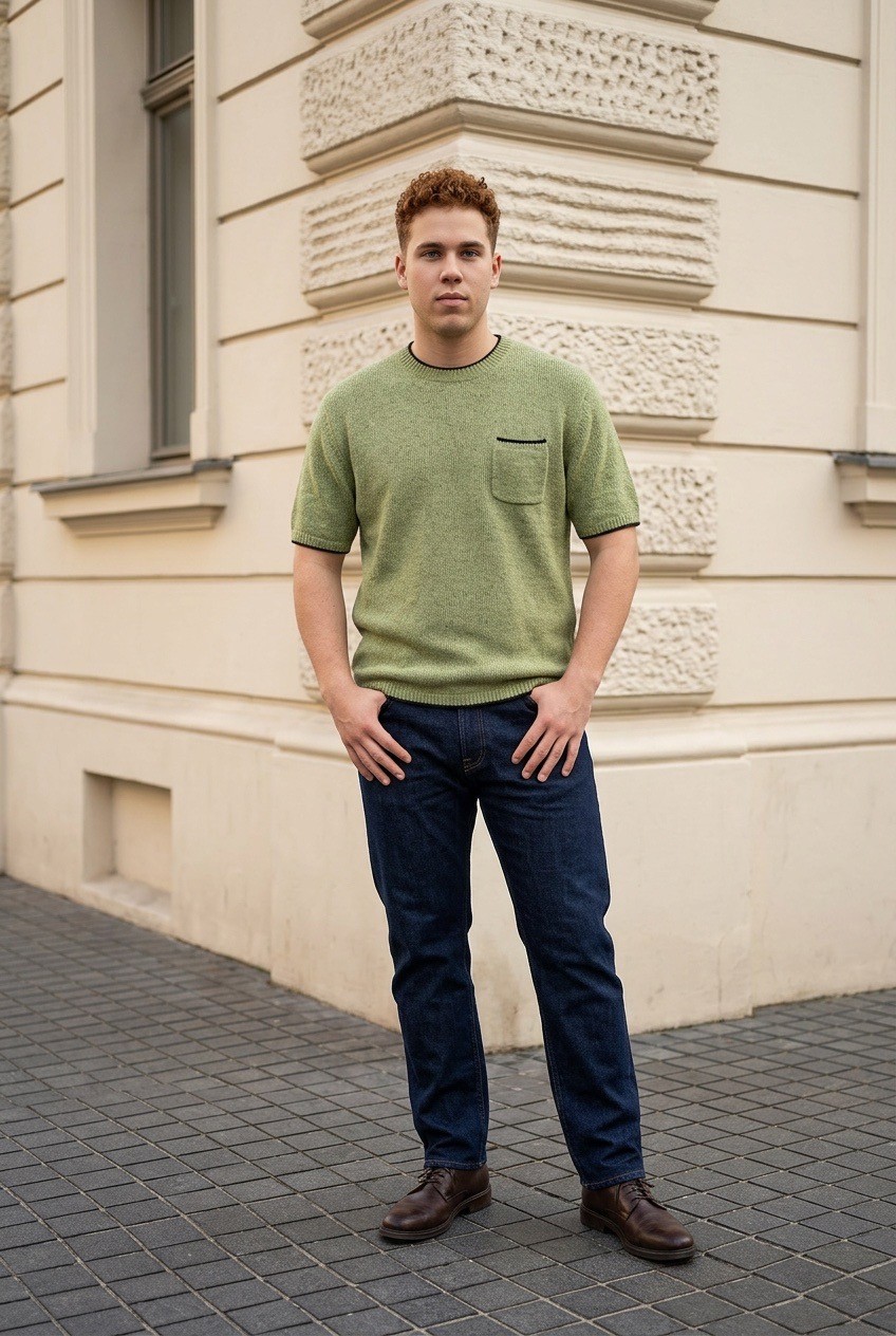 Knit 100% Linen T-Shirt for Men Size L NWT gallery
