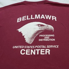 USPS Bellmawr Processing Distribution Center Tee Shirt XL Burgundy Postal USA