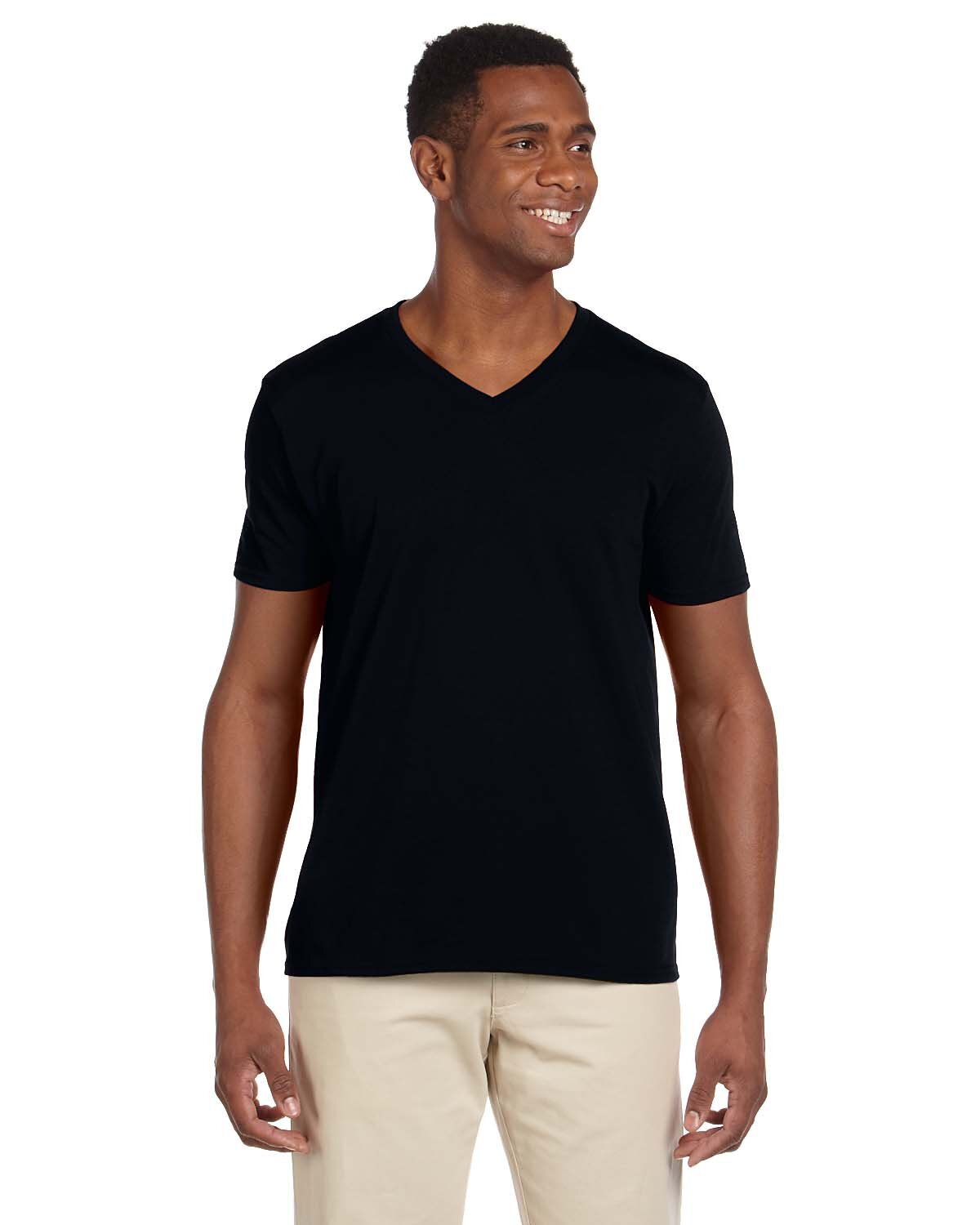 2 Pack Of Gildan G64V Adult Softstyle T Shirt Mitered V-Neck Stylish T-Shirt gallery