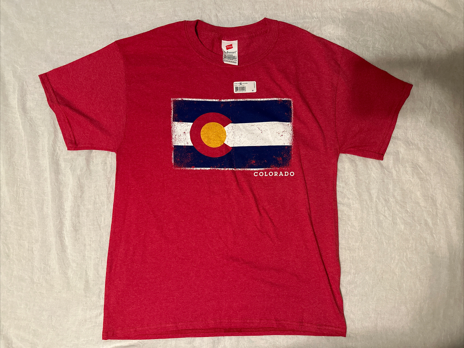 NEW Hanes Ecosmart Colorado Men's T-Shirt Size Medium M Red Short Sleeve gallery