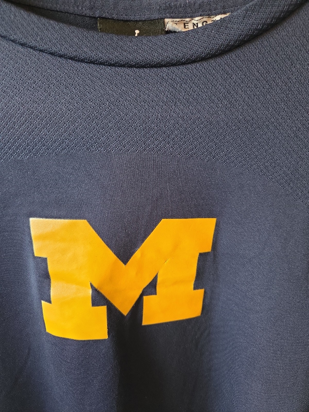 Michigan Wolverines Shirt Mens Large Blue Jordan Dri-FIT Long Sleeve Length +2 gallery