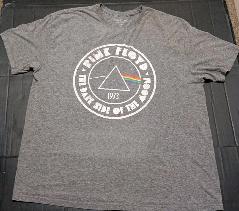 Pink Floyd Dark Side Of The Moon Grey T-Shirt Mens 2X gallery