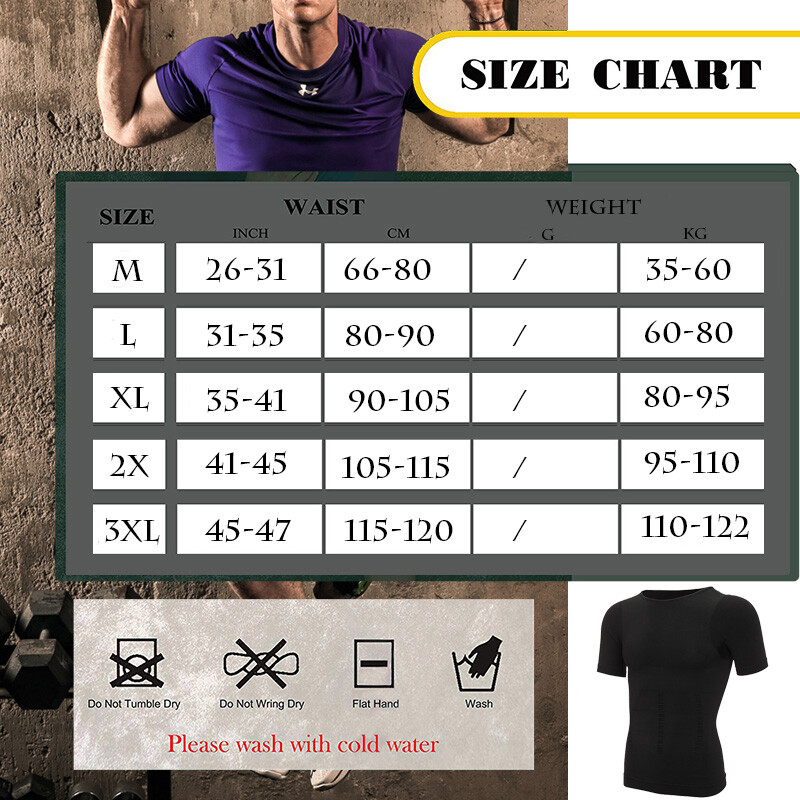 Shaper Men Body Toning T-Shirt Ultra Durable Vest Compression Underwear Corset gallery
