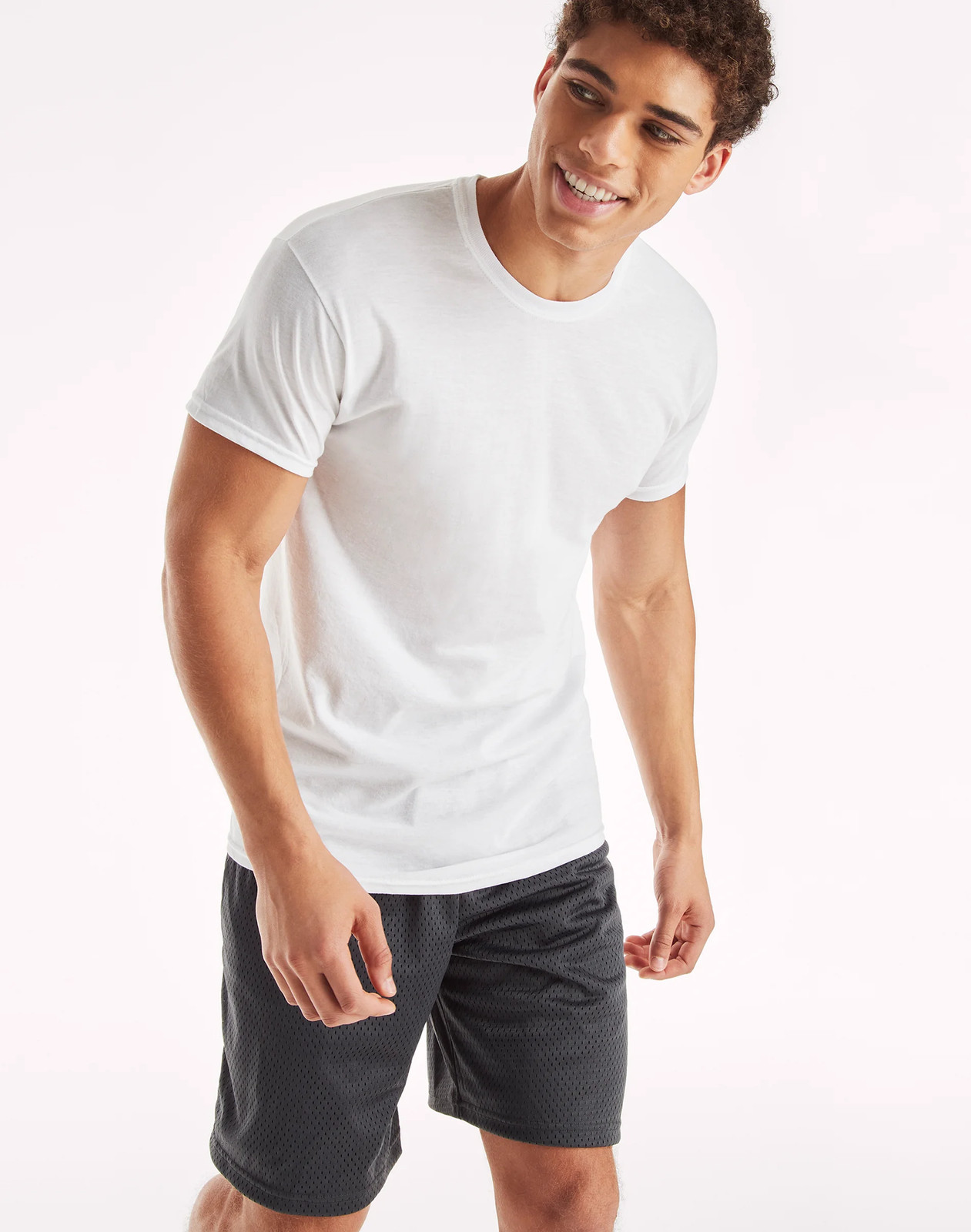 Hanes 3-Pack Men T-Shirt Tee Comfort Fit White Crew Neck Undershirt Short Sleeve gallery