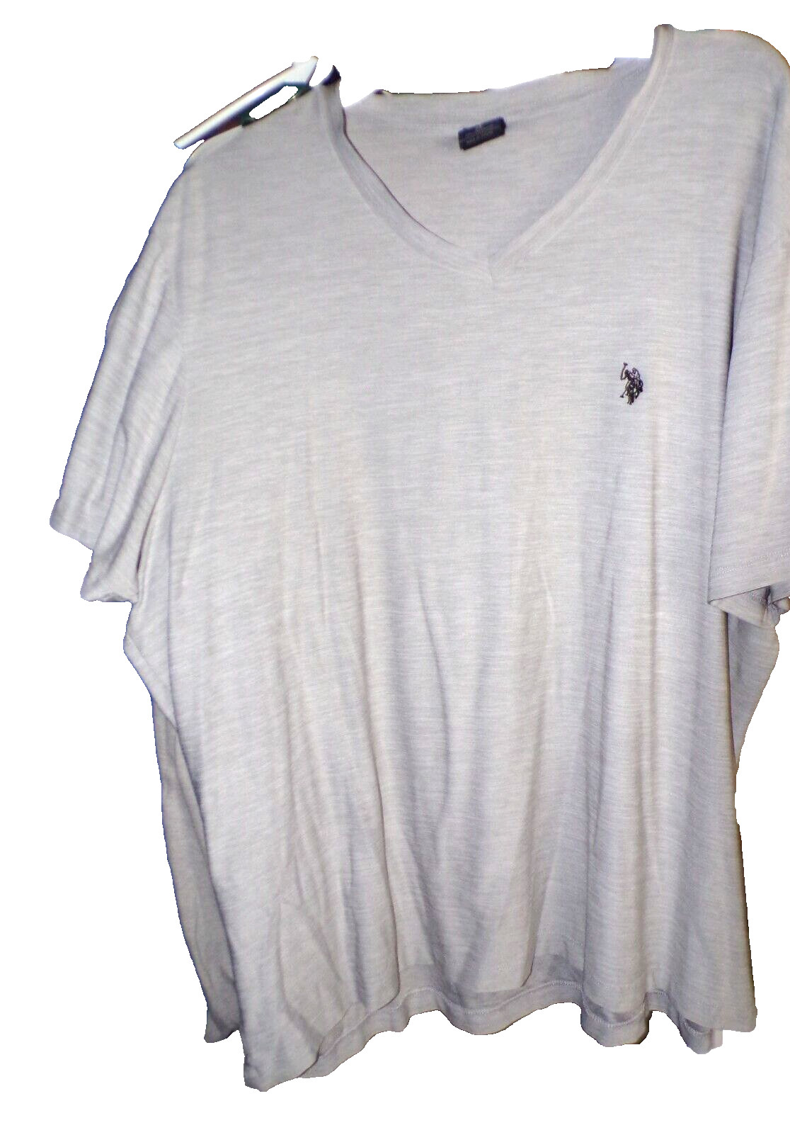 US Polo Assn men XL Pony Logo short sleeve V neck t-shirt gray MR gallery
