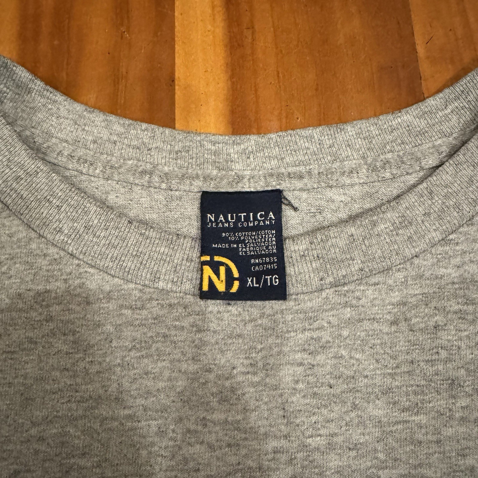 Vintage Y2K Nautica Jeans Gray Tee Size XL gallery