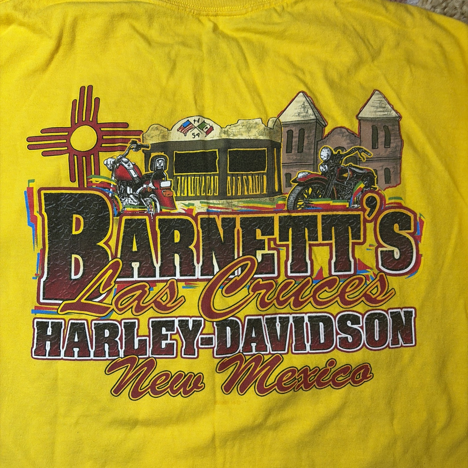 Vintage Harley Davidson Shirt Mens Large Long Sleeve Y2K Yellow Flames 2000s gallery