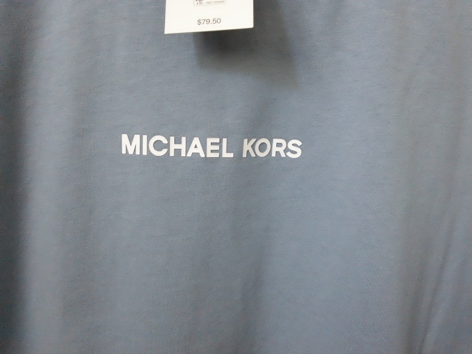 NWT Men's Size Large Michael Kors Chambray Color T-Shirt gallery