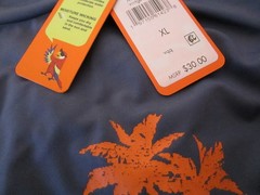 Margaritaville Palm Tree UPF +50 Moisture Wicking Long Sleeve Vintage Indigo XL