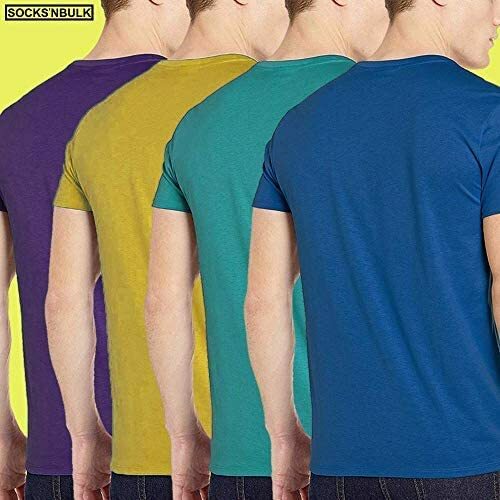 BILLIONHATS 24 Pack Mens Cotton Short Sleeve Lightweight T-Shirts, Mixed Colors gallery
