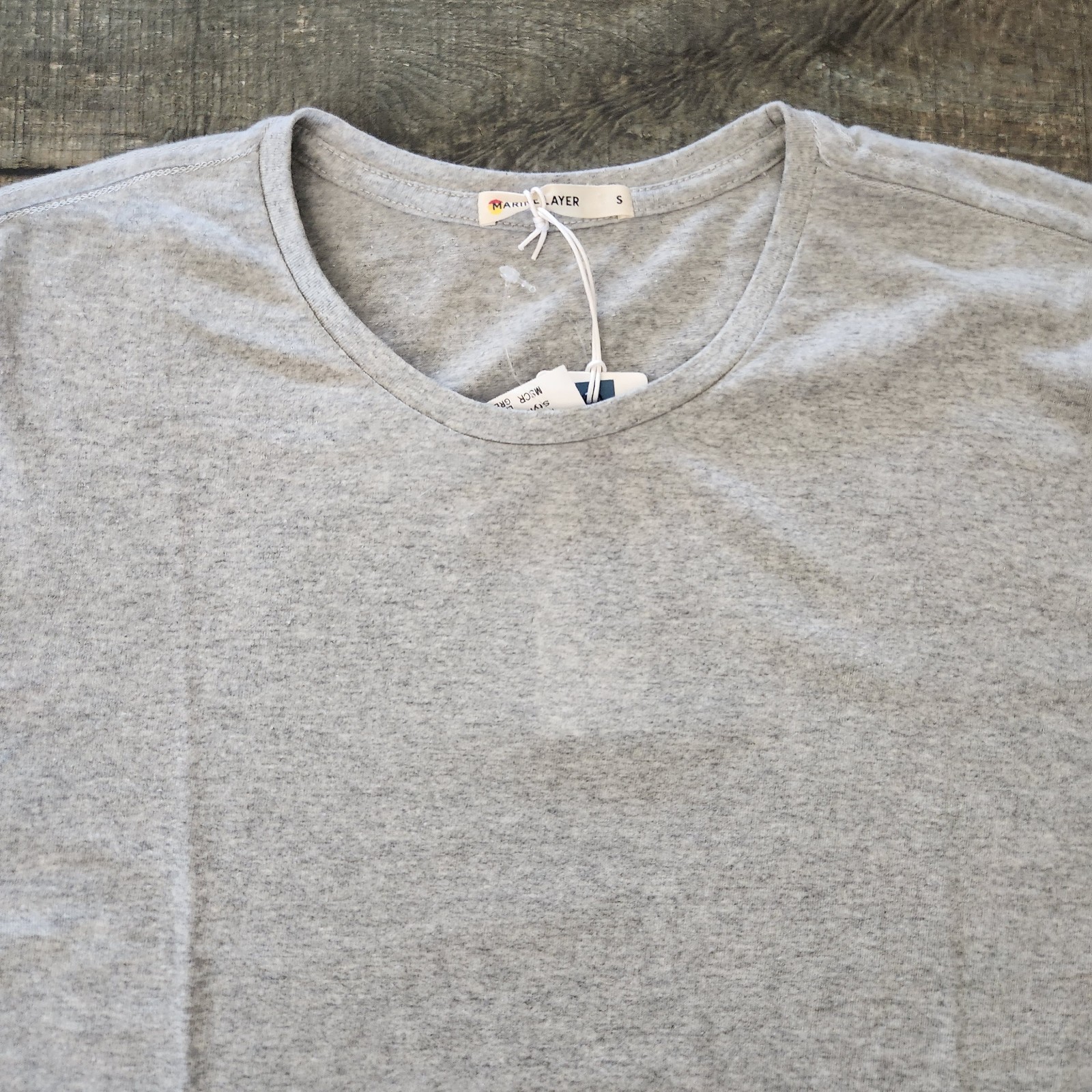 Marine Layer T Shirt Absurdly Soft Tee Signature Made in USA NWT Mens Small Gray gallery