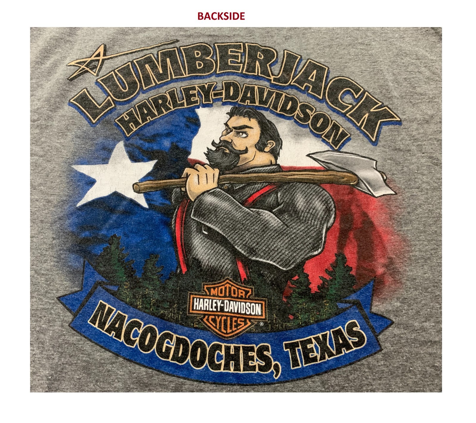 HARLEY-DAVIDSON MOTOR CYCLES "LUMBER JACK" TEE SHIRT UNISEX SIZE XL gallery