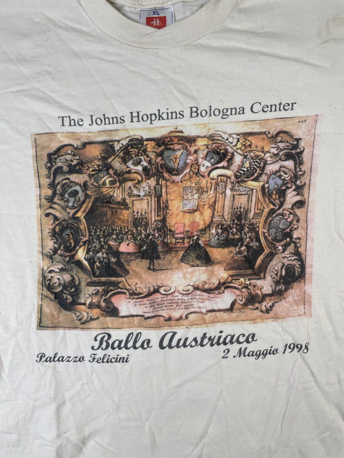 Vintage t shirt XL Ballo Austriaco palazzo Felicini John Hopkins Bologna Center gallery