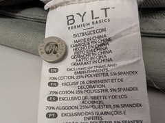 BYLT Basics Stand Collar Short Sleeve Polo LUX Shirt Gray Men XXL