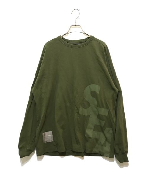 WIND AND SEA Long sleeve cut and sew green WDS-0-TECH-23-Q2-C