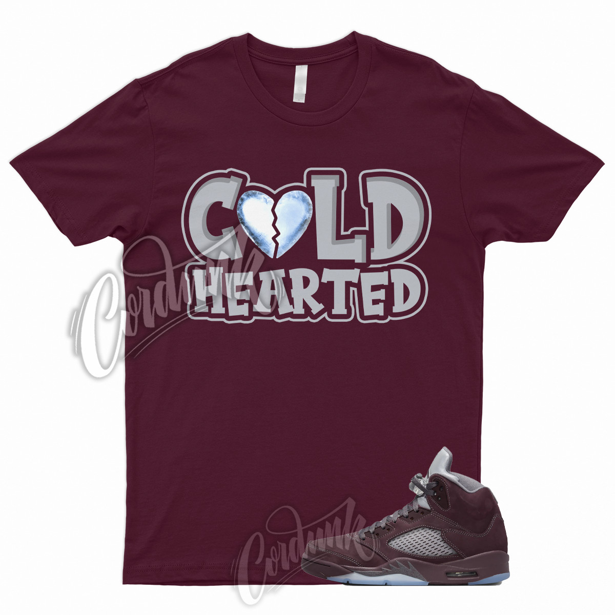 COLD Shirt for 5 Deep Burgundy Metallic Silver Graphite Bordeaux Low Maroon gallery