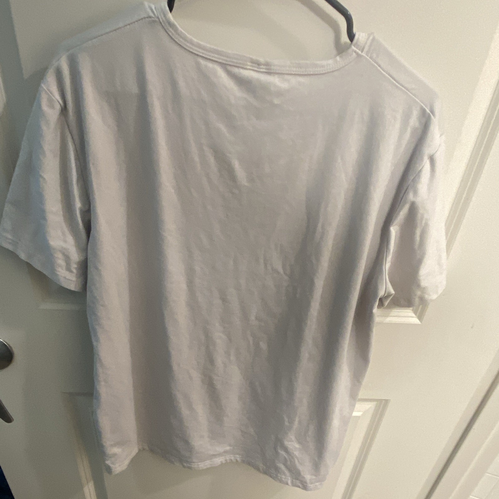 Men White Bear Graphic Print T-Shirt Crew Neck Short Sleeve Regular Size L gallery