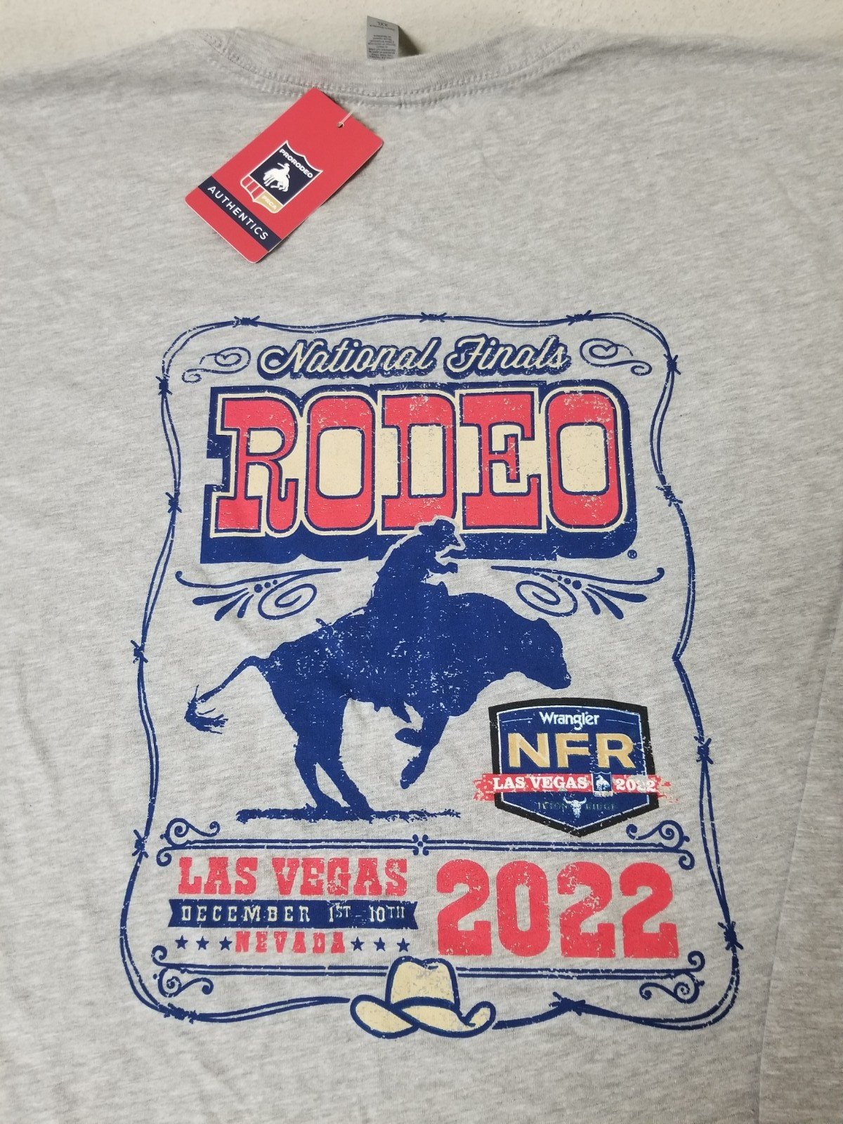 New Pro Rodeo Mens Western Bull Riding L/S T-Shirt.