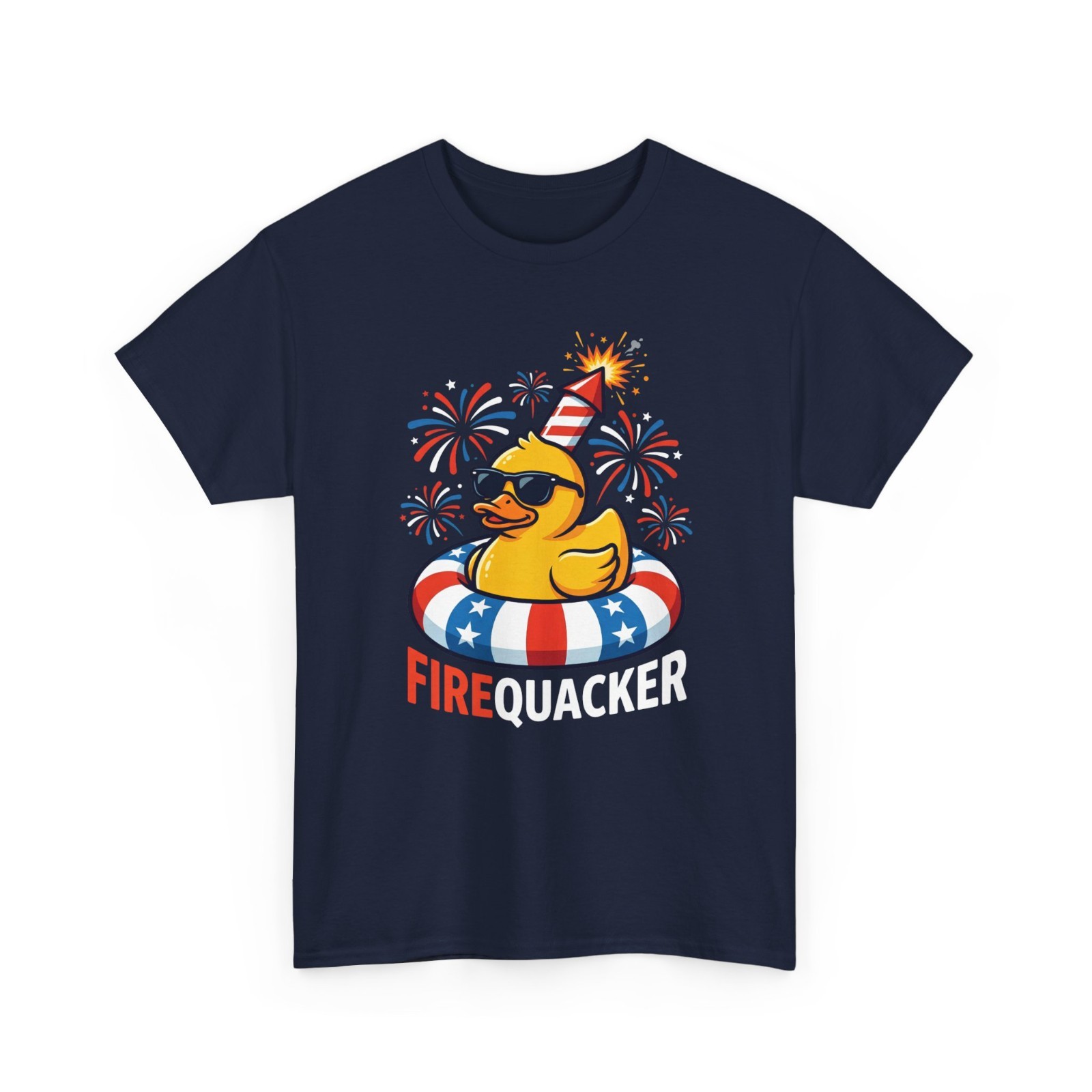 Funny Firequacker Duck Patriotic 4th of July Shirt Unisex T-Shirt gallery