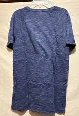 Marc Anthony Men’s Blue Heathered Short Sleeve Henley Knit Cotton Tee S