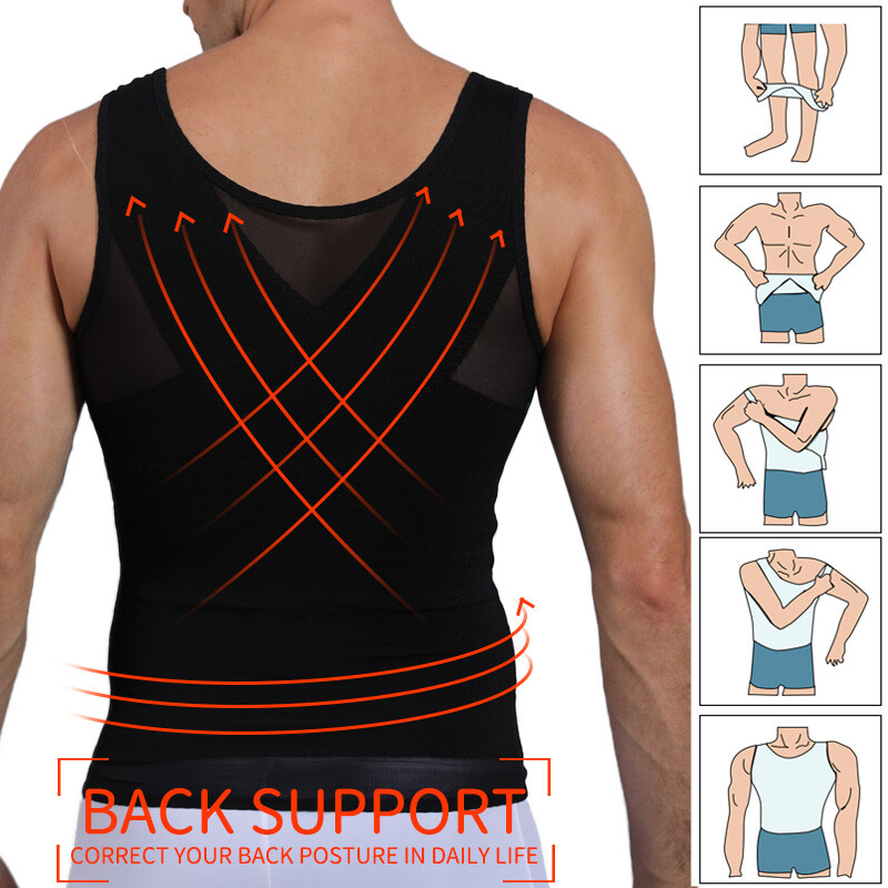 Men Extreme Compression Shirt to Hide Gynecomastia Moobs Chest Undershirt Shaper gallery