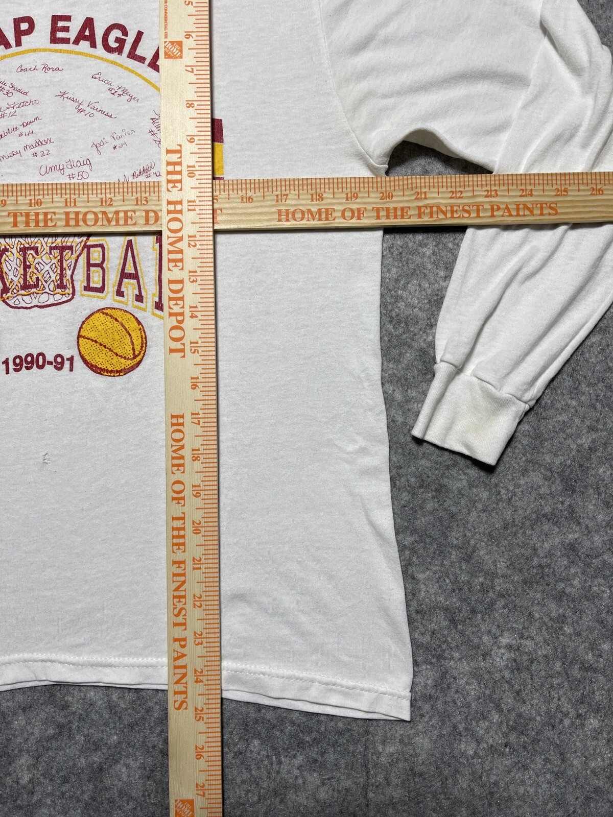 Vintage 1990-91 Dunlap Eagles IL 18-0 HS unbeaten Basketball Team Girls M Shirt gallery
