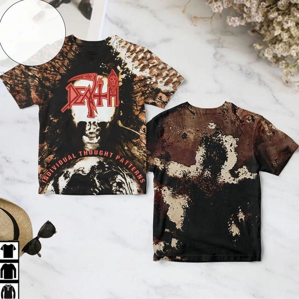 Death Individual Thought Patterns Album Cover 3DT Shirt Full Size S-5XL