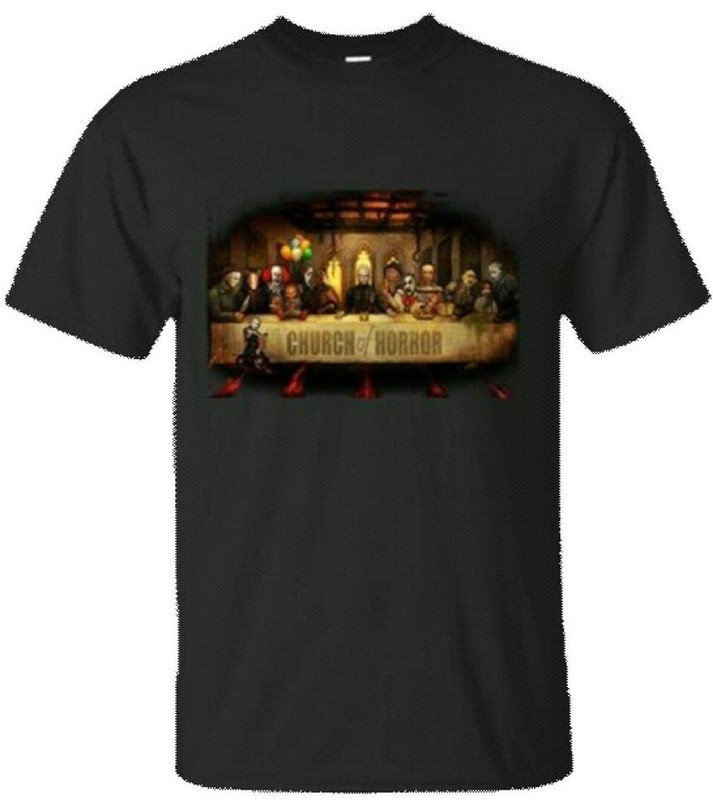 Get Down Art Slash Supper Church of Horror Men’s Black T-shirt Size 2XL NEW