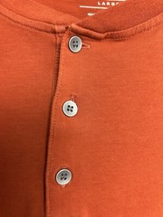 Kenneth Cole Mens Size L Henley Stretch Soft Lightweight Orange Shirt